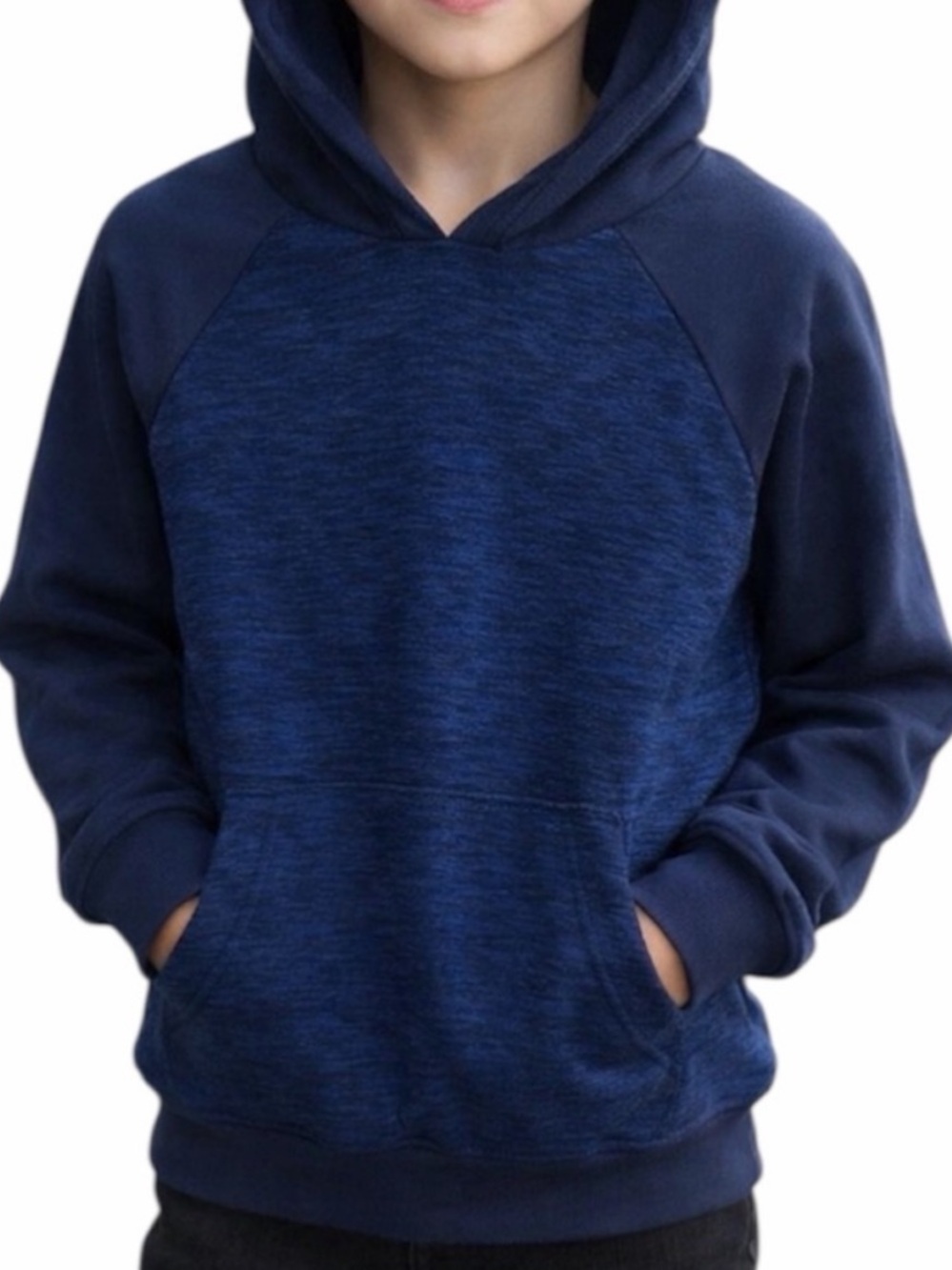 Crazy 8 Kids Navy Blue Fleece Hoodie Sweatshirt Pullover - Size Large (10-12)